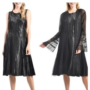 Lace Inset Cocktail Dress with Jacket
KOMAROV